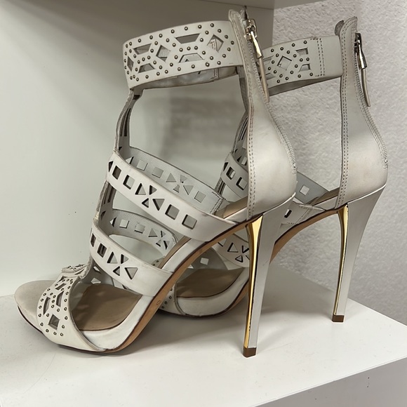 Marciano all white and gold heels - Picture 3 of 3